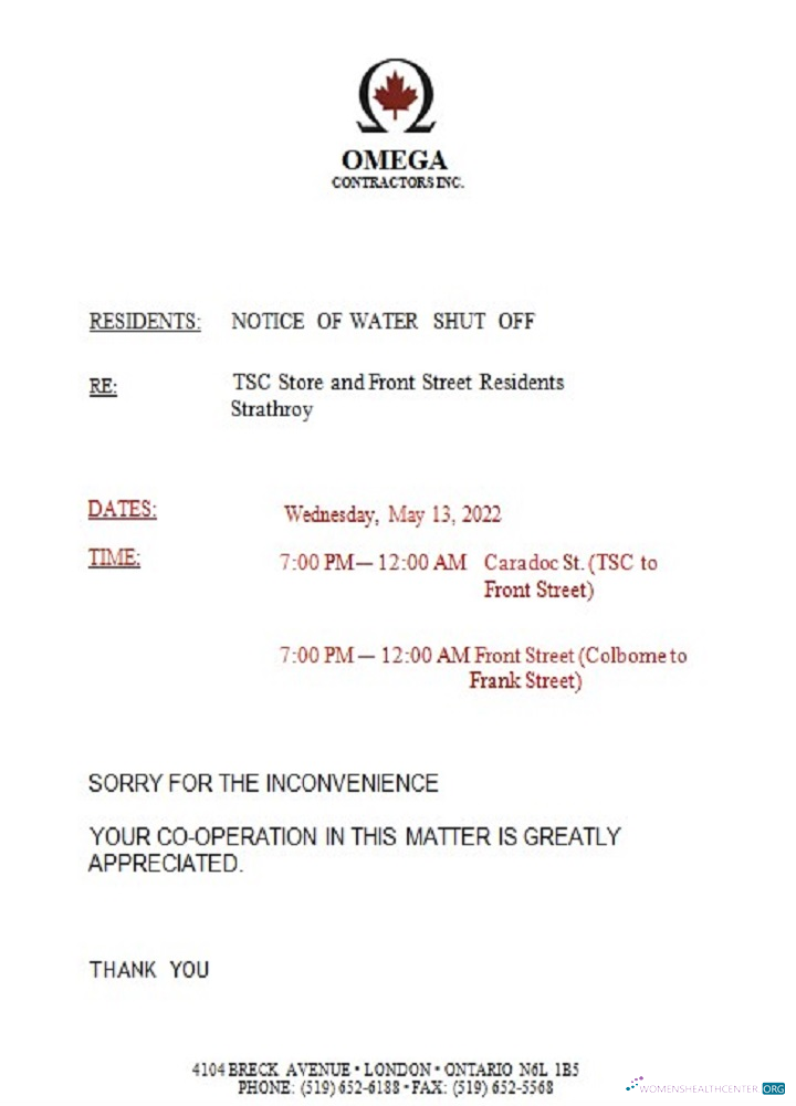 download download Canada Ontario Omega Contractors Inc. water utility bill shutoff notice